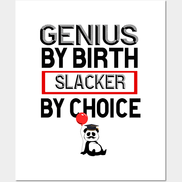 slacker by choice words Wall Art by 29 hour design